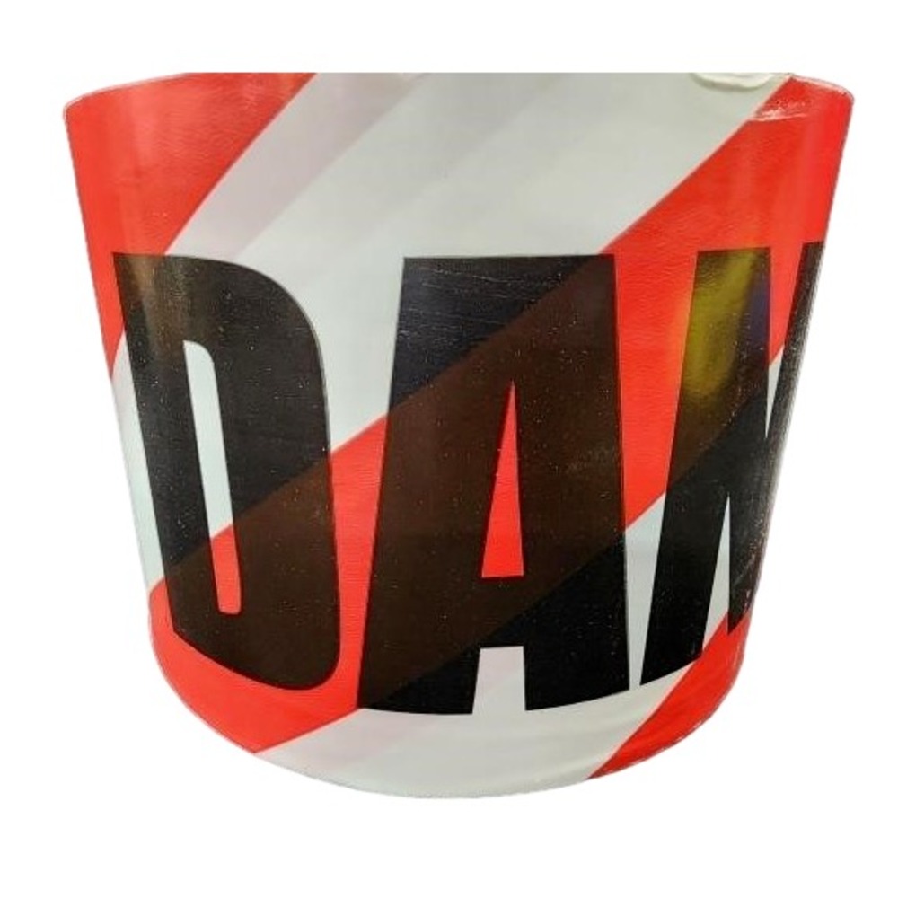 LARGE ROLL - Barricade Tape DANGER H2S‎ w/ Red Stripes 6" Wide